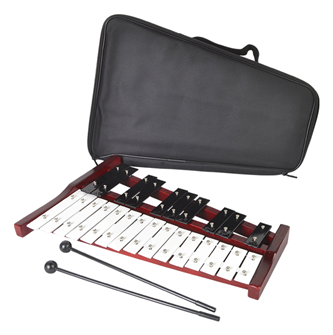 25 Note Glockenspiel complete with Dual Mallets & Carry Case by Bryce Music